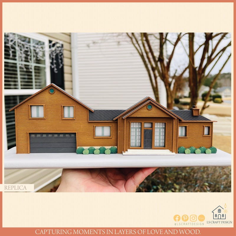 Custom wooden house replica example 3