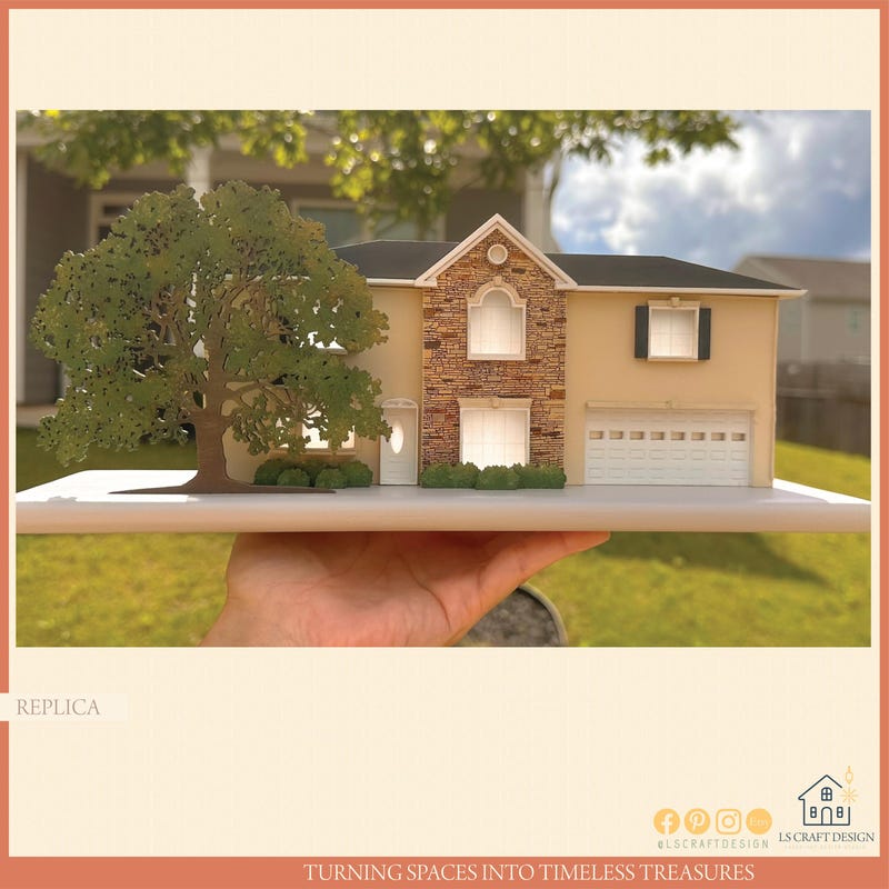 Unique Gifts For Realtors, House Replica, First Home Gift, Portrait House, 3d Model Custom House Portrait, Miniature House, Christmas gifts  $396.00  FREE shipping