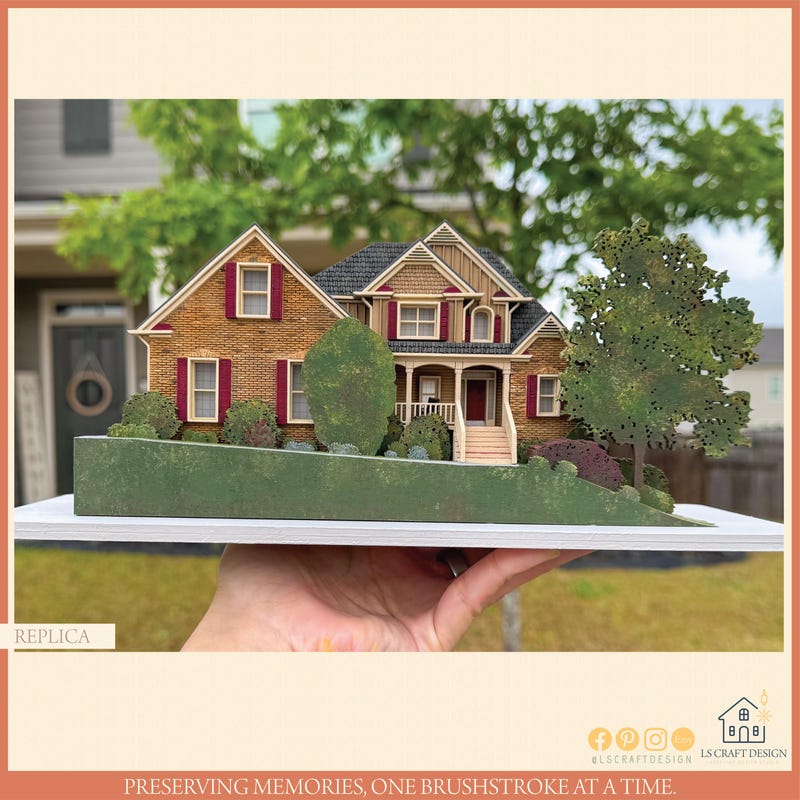 Custom wooden house replica example 5