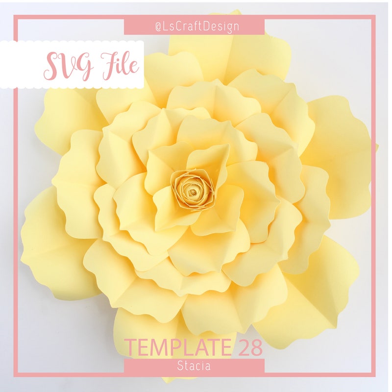 Giant Paper Flower SVG Template, Stacia #28 (Digital Download)  $3.00  Digital Download