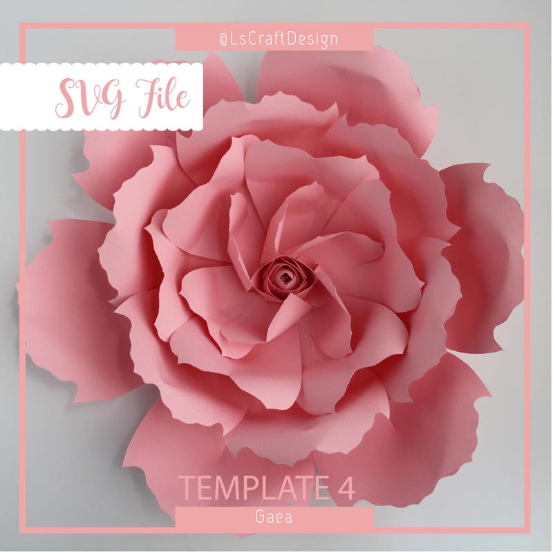 Giant Paper Flower Template, DIY Decor, Cricut, Silhouette (SVG File)  $4.99  Digital Download