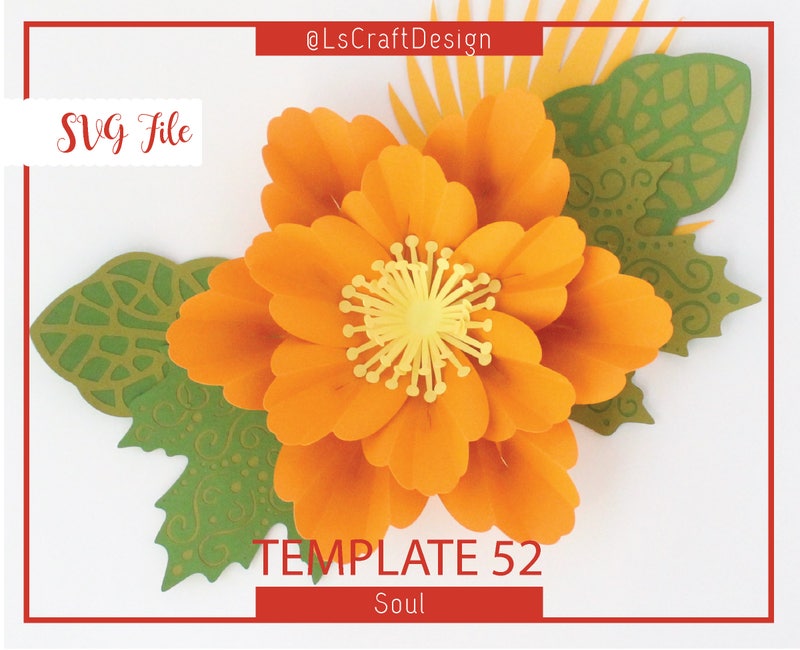 Giant Paper Flower SVG Template, Kate Spade Style (Digital Download)  $4.99  Digital Download