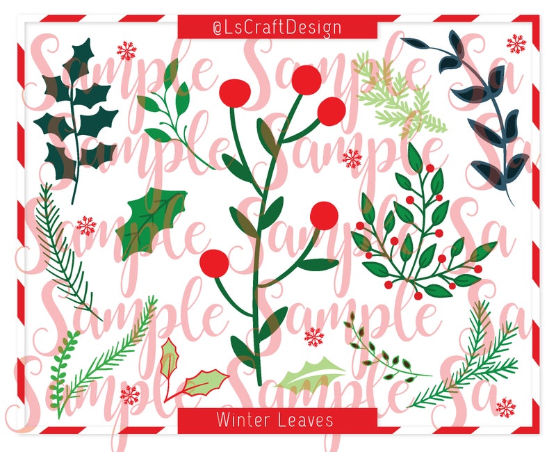 Paper Flower Leaf Template, Winter Foliage SVG Set (Digital Download)  $5.99  Digital Download