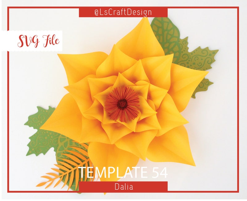 Large Paper Flower Template, DIY Backdrop SVG (Digital Download)  $4.99  Digital Download