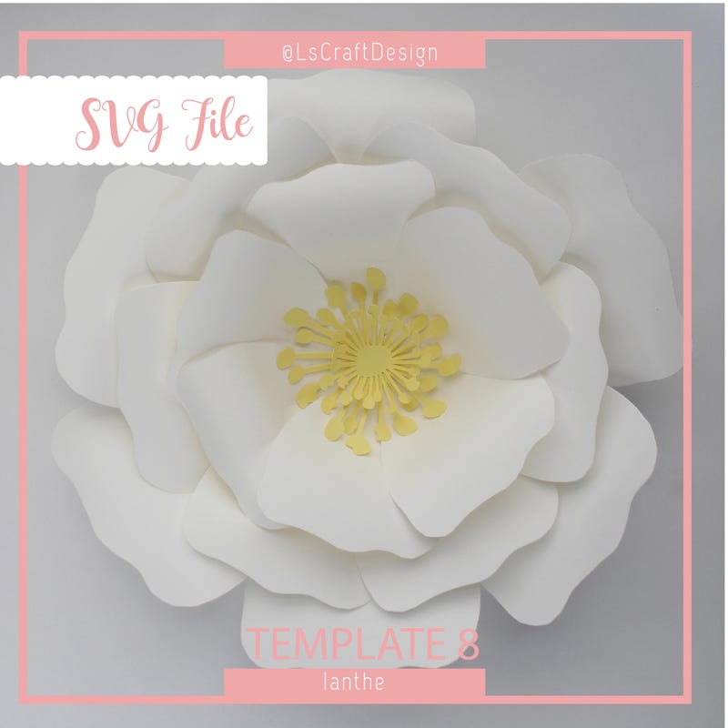 Giant Paper Flower Template, DIY Decor (SVG, PDF)  $3.99  6 people have this in their cart  Digital Download