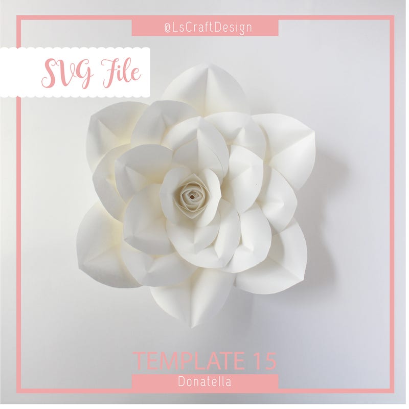Giant Paper Flower SVG Template, DIY Floral Decor (Digital Download)  $3.99  Digital Download