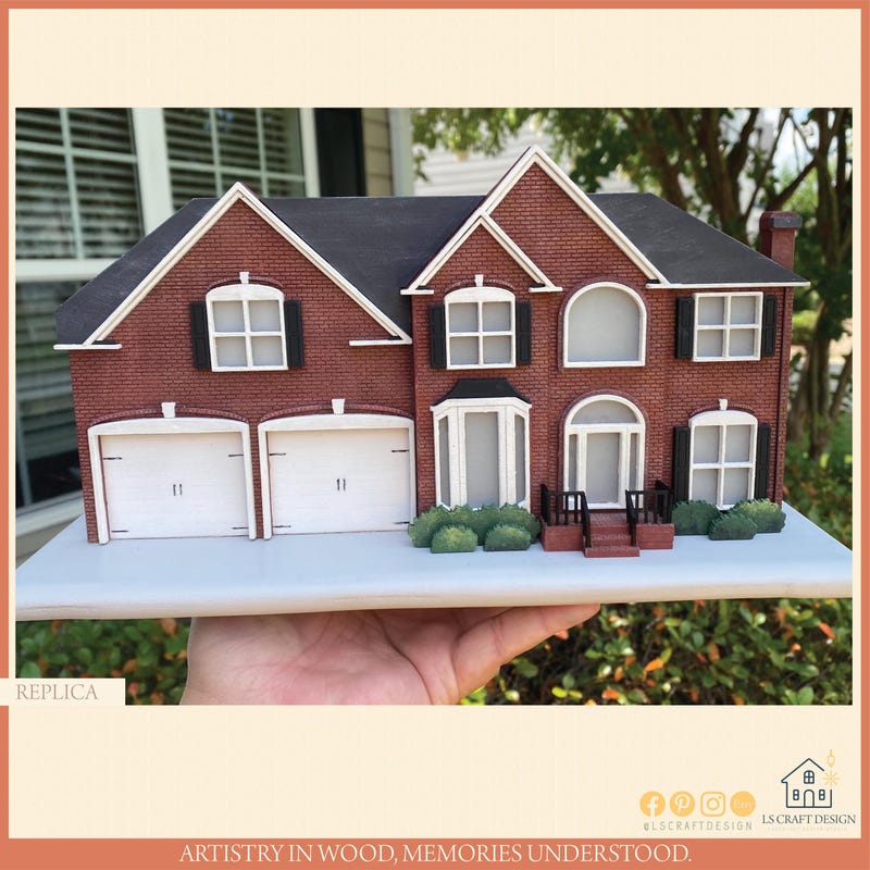 Custom wooden house replica example 1
